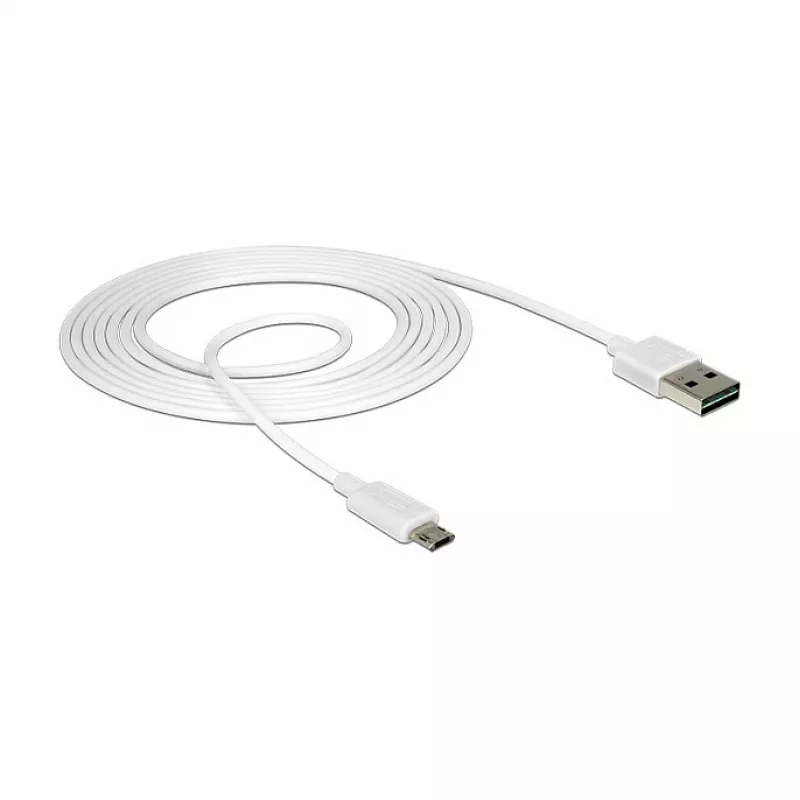 Cabo USB DeLOCK 84808 USB 2.0 2 m USB A Micro-USB B branco