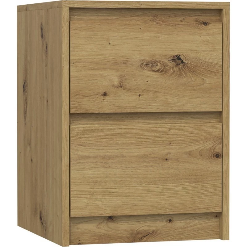 Mesa de cabeceira Topeshop K2 ARTISAN 2 gaveta(s) carvalho