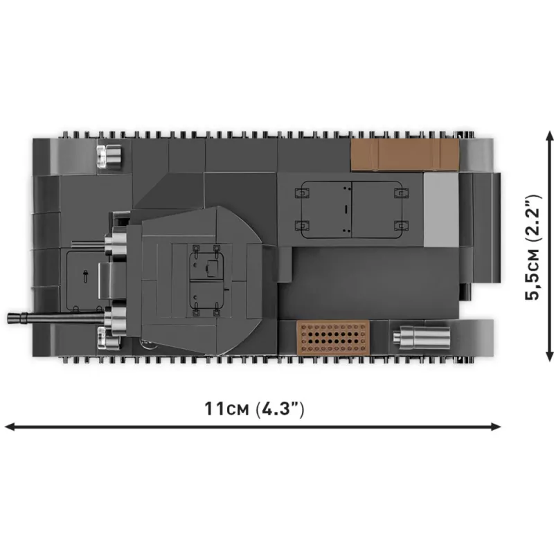 Conjunto de construção Cobi Panzer II Ausf. A — 250 peças, preto