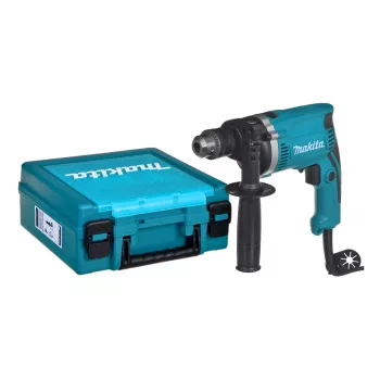 Berbequim Makita HP1630K com bucha de coroa dentada 3200 rpm preto, azul 2,1 kg