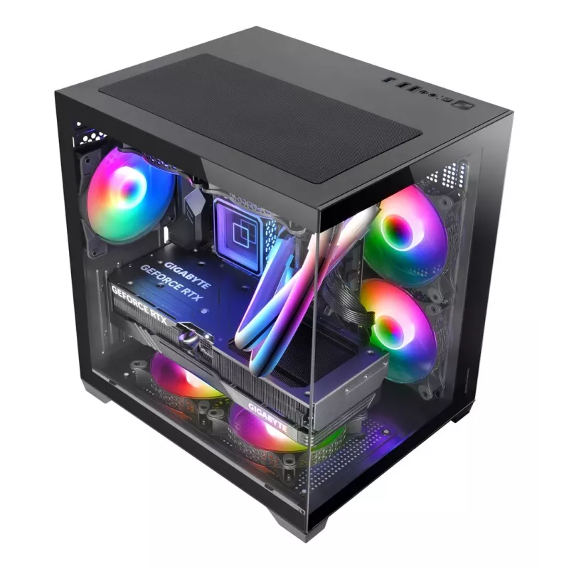 Mars Gaming MC-VIEW2 Mini Tower preto