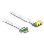 Placa riser DeLOCK PCI Express x1 macho para slot x1 90° angular com cabo FPC 30 cm