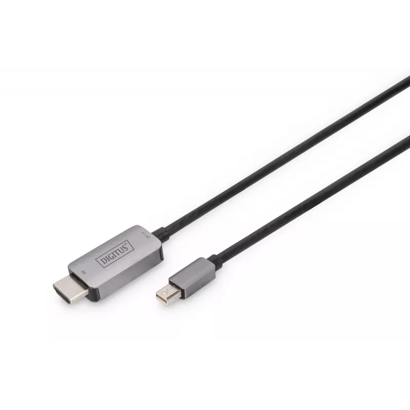 DIGITUS - Cabo adaptador - Mini DisplayPort (macho) para HDMI (macho) - 1,0 m - Suporte de 8K 60 Hz - Preto (DB-340109-010-S)