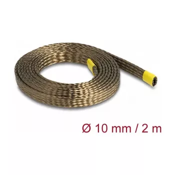 Manga trançada DeLOCK em fibra de basalto 2 m x 10 mm castanho