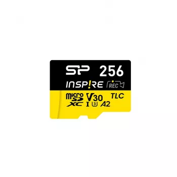 Cartão de memória Silicon Power Inspire 256 GB MicroSDXC V30 UHS-I U3 A2 4K + adaptador (SP256GBSTXLA2V1NSP)