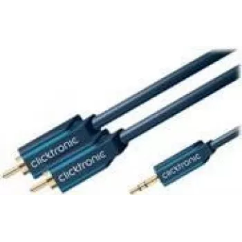 Cabo adaptador MP3 (ficha jack áudio 3,5 mm/2x ficha RCA) – 3,0 m – adaptador adicional para leitores MP3, iPods e smartphones