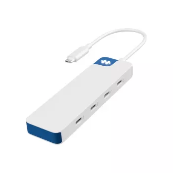 Hub USB-C Hyper HyperDrive Flex 4 portas, branco/azul | HD5201BUGL