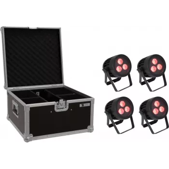 Conjunto de projetores LED PAR EUROLITE 20000845 — 4×9W, grau de proteção IP
