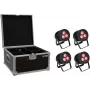 Conjunto de projetores LED PAR EUROLITE 20000845 — 4×9W, grau de proteção IP