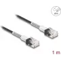 Cabo de rede DeLOCK RJ45 Cat.6A UTP fino 1m preto