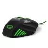 Rato gaming com fios ESPERANZA EGM201G — destro, ótico 2400 DPI, 7 botões, USB Type-A, cabo 1,5 m, preto/verde