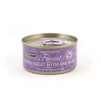 FISH4CATS Filete de Atum com Anchova - comida húmida para gatos - 70 g