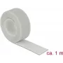 Fita de velcro DELOCK 18278 — cinzento, 20 mm × 1 m, 1 unid.