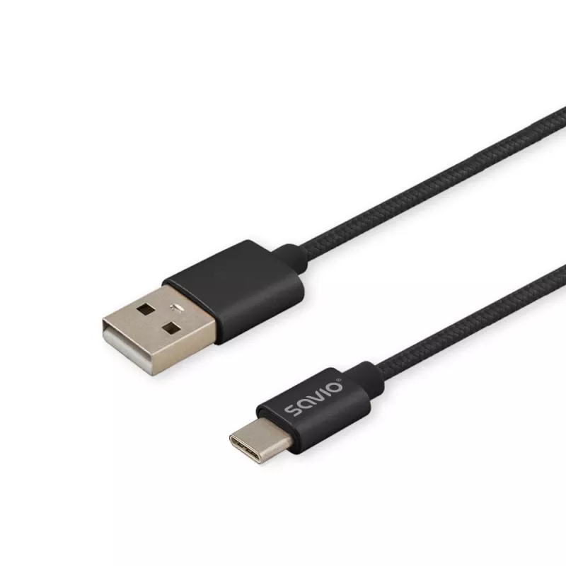 Cabo USB Savio CL-129 2 m USB 2.0 USB A USB C preto