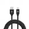 Cabo de dados USB para Lightning Tellur Extendable 3A, 1,8 m, preto
