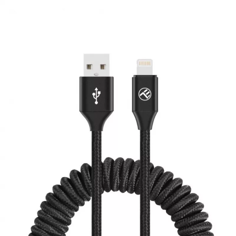 Cabo de dados USB para Lightning Tellur Extendable 3A, 1,8 m, preto
