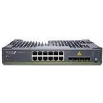 Juniper EX4100-F 12 portas sem ventoinha 10/100/1000BaseT PoE+, 2x portas uplink 1G/2,5G/10GBaseT, 4x portas stacking/uplink 10G SFP+ (óticas vendidas separadamente) com SW padrão. Alimentado por PoE++