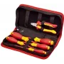 Wiha 9300 33969 conjunto de ferramentas para eletricista, chaves de fendas e alicate de corte lateral, 6 pcs com bolsa de ferramentas