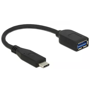 Cabo USB DeLOCK USB 3.1 Gen 2 Type-C/Type-A 0,1 m preto