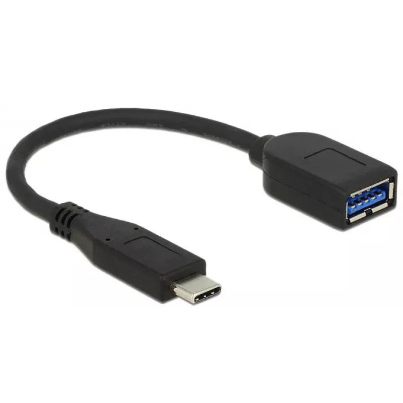 Cabo USB DeLOCK USB 3.1 Gen 2 Type-C/Type-A 0,1 m preto