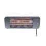 Aquecedor elétrico de quartzo SUNRED LUG-2000W — 2000 W, elemento de vidro de quartzo, para exterior, montagem na parede, IP24, preto