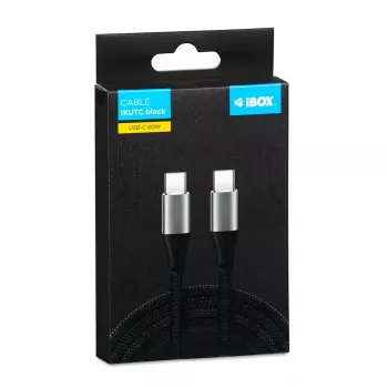 Cabo USB-C iBOX IKUTC 60W 2m preto