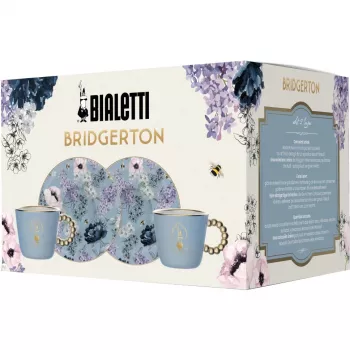 Bialetti Bridgerton para café expresso 2 unid. x 80 ml azul
