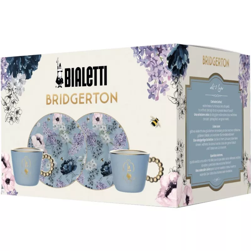 Bialetti Bridgerton para café expresso 2 unid. x 80 ml azul