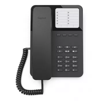 Gigaset DESK 400, Telefone analógico, Auscultador com fio, 10 entradas, Preto - Gigaset DESK 400. Tipo: Telefone analógico