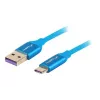 Cabo USB 2.0 LANBERG CA-USBO-21CU-0010-BL — USB A para USB C, 1 m, azul