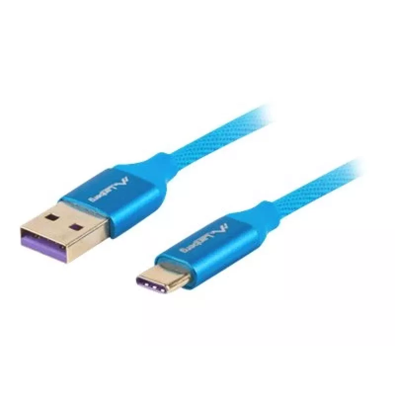 Cabo USB 2.0 LANBERG CA-USBO-21CU-0010-BL — USB A para USB C, 1 m, azul