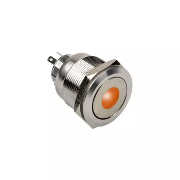 Botão de pressão antivandalismo DimasTech 25 mm Silverline Dot RGB PD216