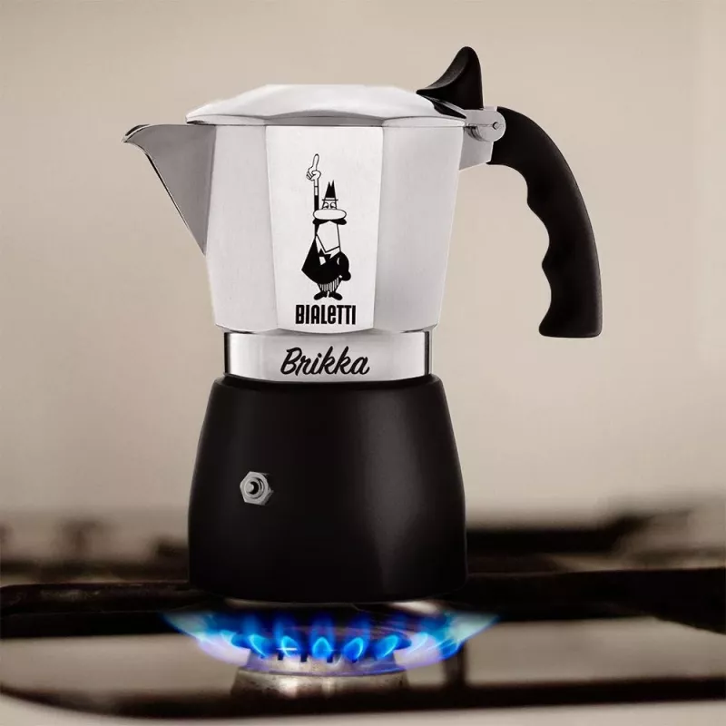 Bialetti Brikka cafeteira Moka 0,1 L preto, aço inoxidável