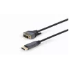 Adaptador de cabo de vídeo Gembird CC-DPM-DVIM-4K-6 – DisplayPort para DVI, 1,8 m, 4K, preto