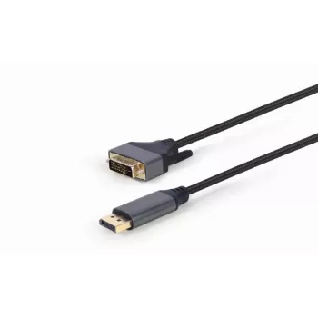 Adaptador de cabo de vídeo Gembird CC-DPM-DVIM-4K-6 – DisplayPort para DVI, 1,8 m, 4K, preto