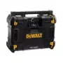 Rádio portátil DeWalt DWST1-81078-QW — sintonizador digital AM/FM, ecrã LED, 4 altifalantes, funcionamento AC/DC, porta USB, saída AUX