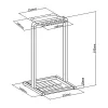 Base para guarda-sol MACLEAN MC-472, suporte metálico compacto, dimensões 332×340×610 mm