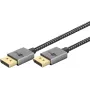 Cabo DisplayPort 2.0/2.1 fino (prateado/preto, 1 metro)