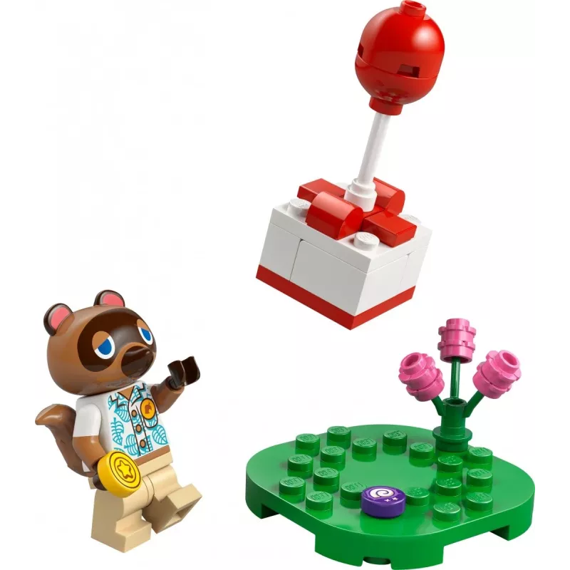 30731 Animal Crossing Tom Nook e presente de balão, brinquedo de construção Polybag