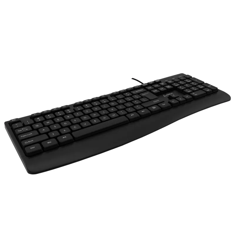 Teclado USB com fios SBOX K-103 US preto — layout US, ligação USB