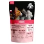 Saqueta de comida húmida para gatos PetRepublic CAT saqueta para gatos adultos 100 g, filetes com tiras de salmão