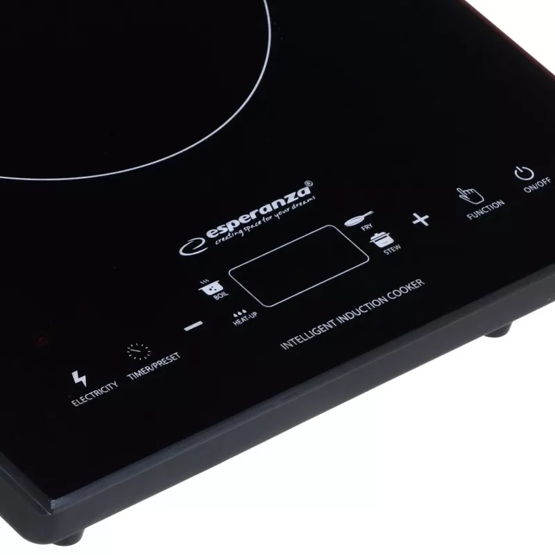 Esperanza EKH009 Placa de cozinha Preta Superfície plana 28 cm Placa de indução 1 zona(s) de cozedura