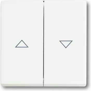 Interruptor de luz Busch-Jaeger 1751-0-3022, caixa de plástico, branco, controlo por teclas, 63×63 mm