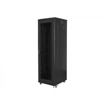 Armário rack autónomo LANBERG FF01-6842-23B 42U, 800 mm de profundidade, 600 mm de largura, 95 kg, IP20, preto
