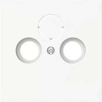 Tampa central BJ branco mate 1743-44M para tomada de antena 2/tripla 1 (2CKA001724A4433)