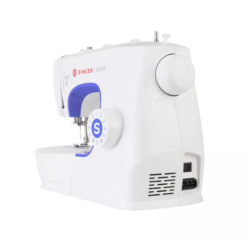 Singer | Máquina de costura | M3405 | Número de pontos 23 | Número de casas de botão 1 | Branco