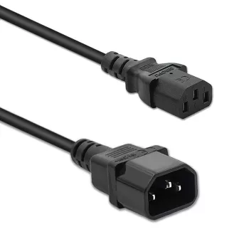 Extensão de alimentação QOLTEC 50459 IEC C13 para C14 1,5 m