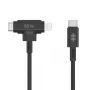 Cabo USB HYPER HyperJuice USB 2.0 1,5 m USB-C USB-C/Lightning Preto