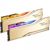 DIMM 32 GB DDR5-8000 (2x 16 GB) Dual-Kit, memória RAM dourada, F5-8000J3848H16GX2-TR5NG, Trident Z5 Royal Neo, AMD EXPO
