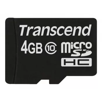 Cartão de memória flash Transcend 4GB MicroSDHC Classe 10 TS4GUSDC10